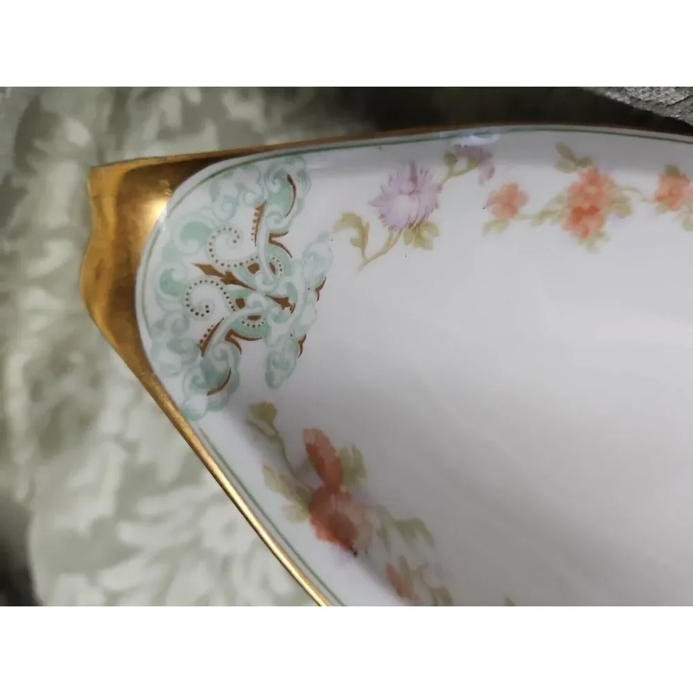 Bawo & Dotter Elite Limoges Serving Dish GOLD‎ GILT Art Nouveau Double Handle